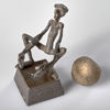 HENRY GUSTAFSSON. Skulptur. Tenn och natursten. Lyftet. Wimmerby Tenn. 1986.