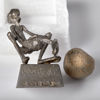 HENRY GUSTAFSSON. Skulptur. Tenn och natursten. Lyftet. Wimmerby Tenn. 1986.
