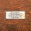 SKRIVSCHATULL. Mahogny med inläggningar i pärlemo. Mansfield Manufacturer Dublin. Omkring 1900.