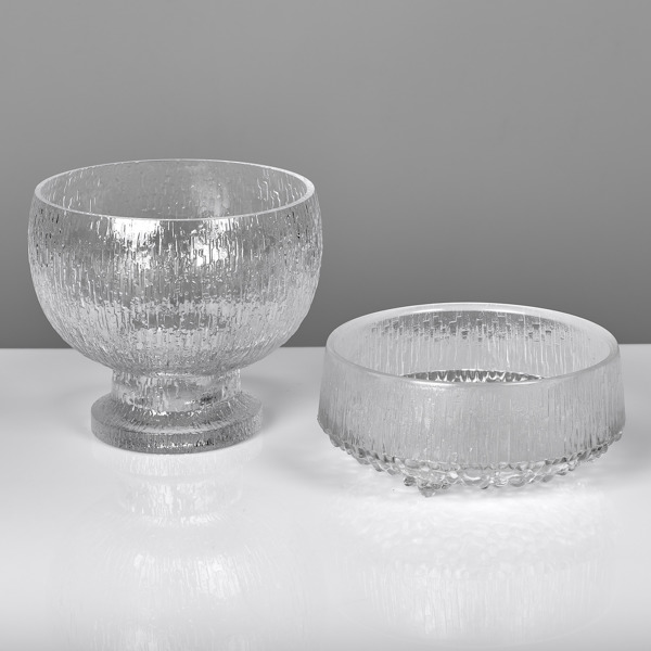 TAPIO WIRKKALA. 2 skålar. Ultima Thule och Kekkerit. Iittala. Finland.