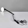 BORDSLAMPA. Svartlackerad metall och aluminium. NJP Table type 25000. Louis Poulsen, Danmark. 